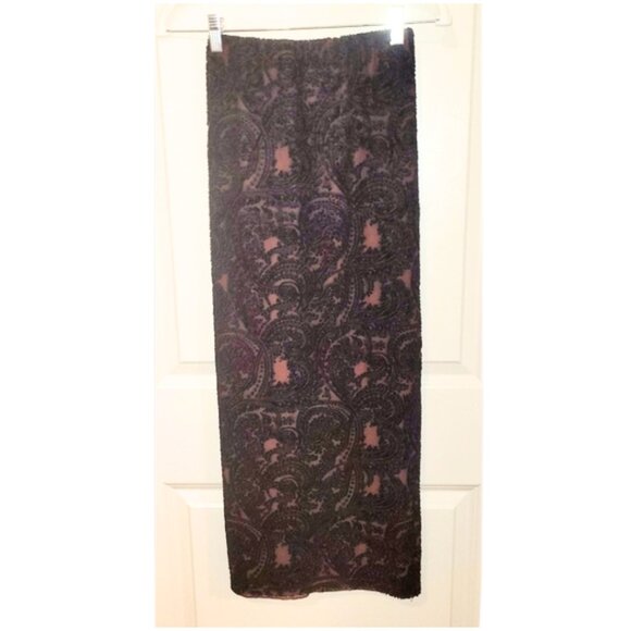Free People Rosalie Velvet Midi Skirt in Black. Size XS. - Picture 8 of 10